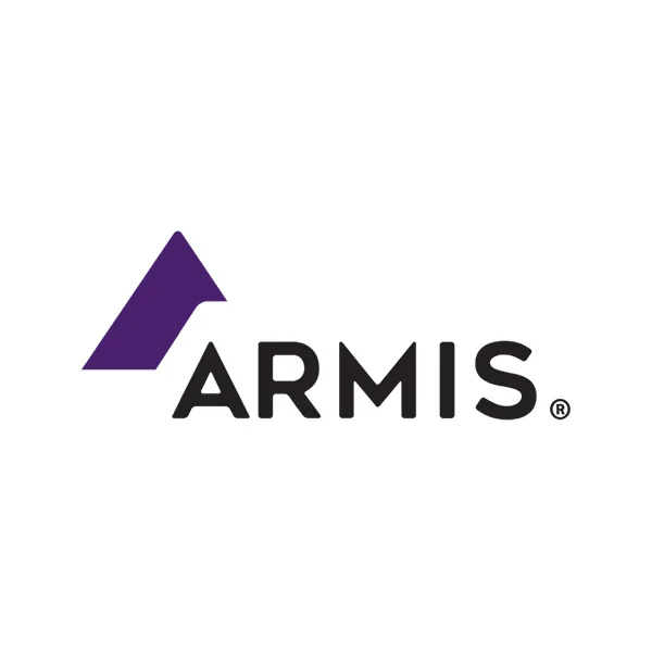 Logo Armis: una “A” geometrica viola a sinistra della scritta ARMIS in grassetto nero.