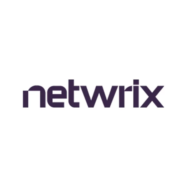 Logo Netwrix in grassetto, con lettere minuscole viola su sfondo bianco.