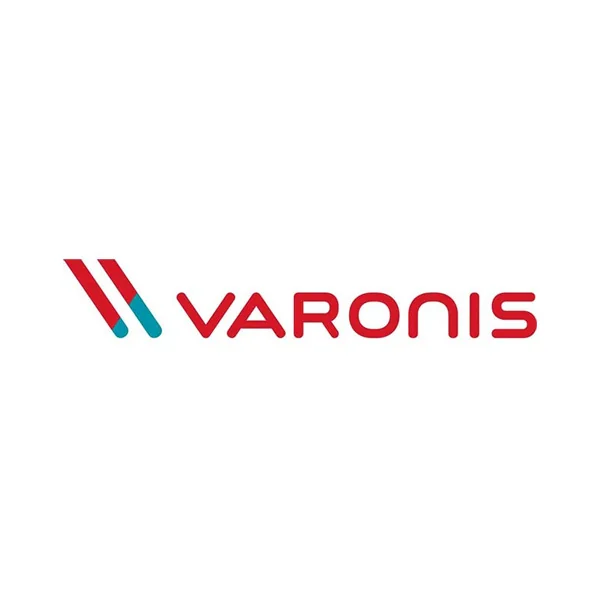 Logo Varonis: linee diagonali rosse e blu accanto alla scritta “Varonis” in rosso.