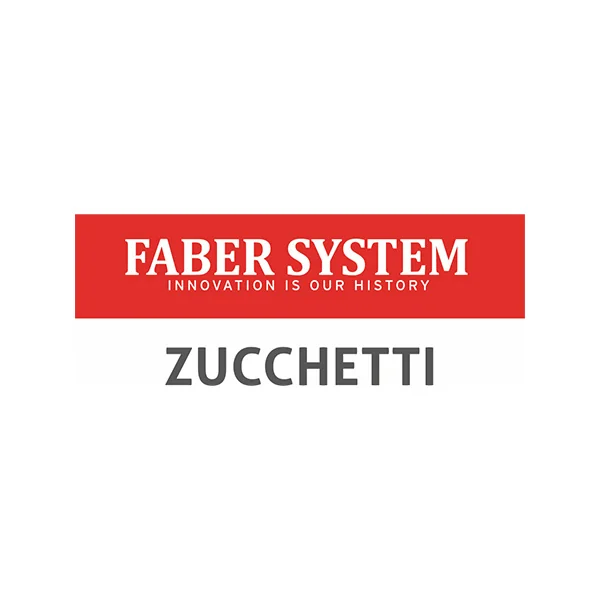 Logo e slogan di Faber System e Zucchetti su sfondo bianco.