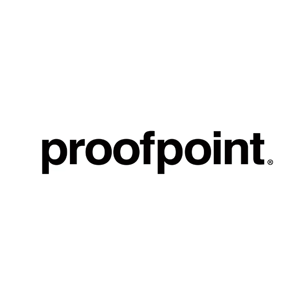 Logo Proofpoint: testo in minuscolo, in grassetto e nero su sfondo bianco.