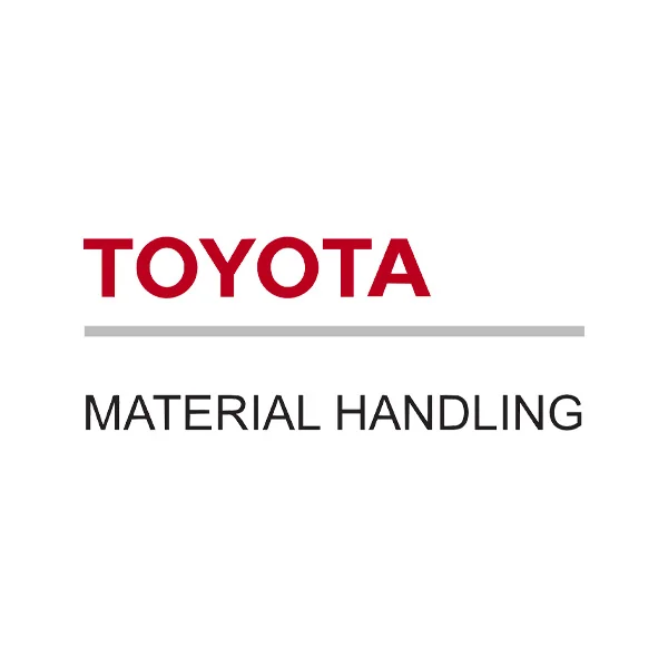 Logo Toyota Material Handling: scritta “TOYOTA” in rosso, con testo in nero sotto.
