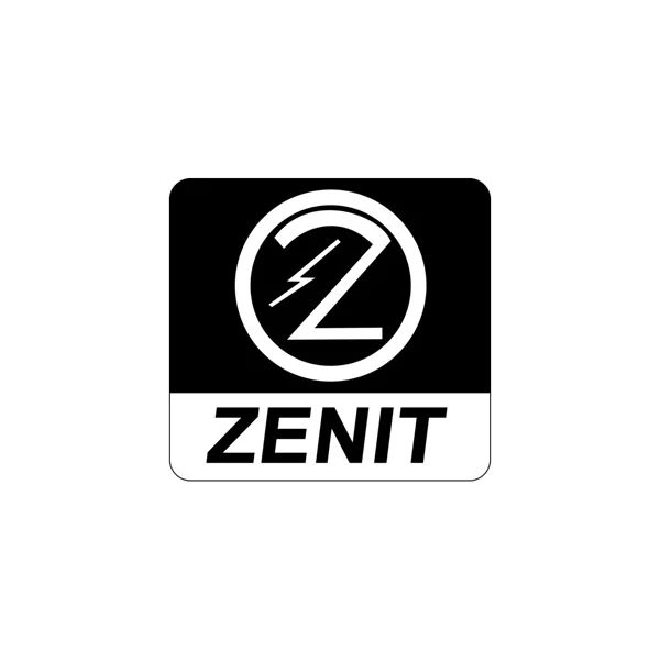 Logo: una Z stilizzata, un fulmine e la scritta “ZENIT” in grassetto all’interno di un rettangolo.