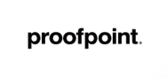 Logo Proofpoint: testo in minuscolo, in grassetto e nero su sfondo bianco.